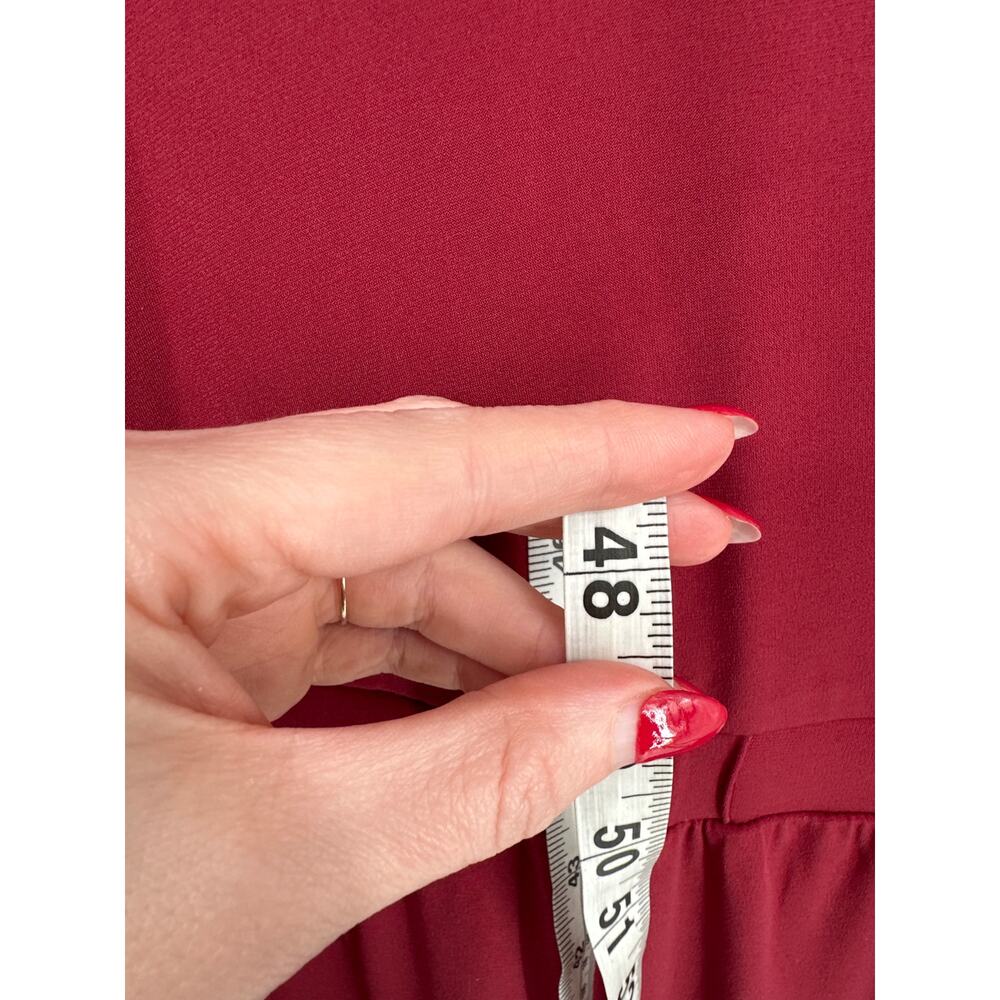 Lane Bryant Dress 22 24 Red Knee Length V Neck Office Capsule Stretch - Picture 7 of 8